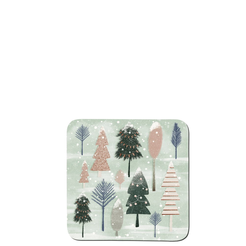Denby Christmas Forest Set Of 6 Coasters